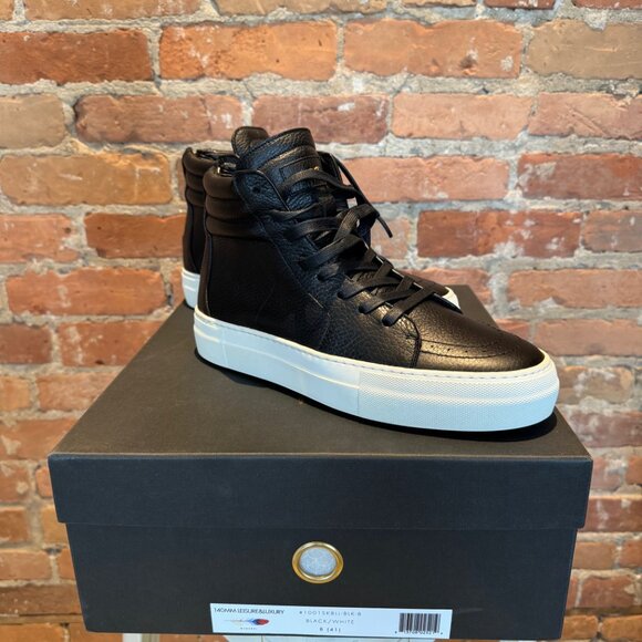 Buscemi 140MM High-Top – Black/White Leather (Size 41 / US 8) - Picture 6 of 8